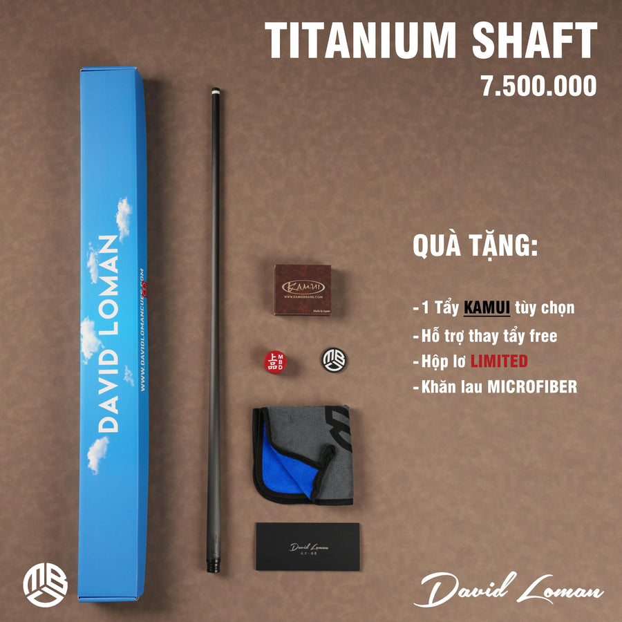 Ngọn Carbon David Loman TITANIUM, NGỌN cơ Bida Vô Địch Phân Khúc Giá Rẻ - Mạnh Bóng Đêm Studio