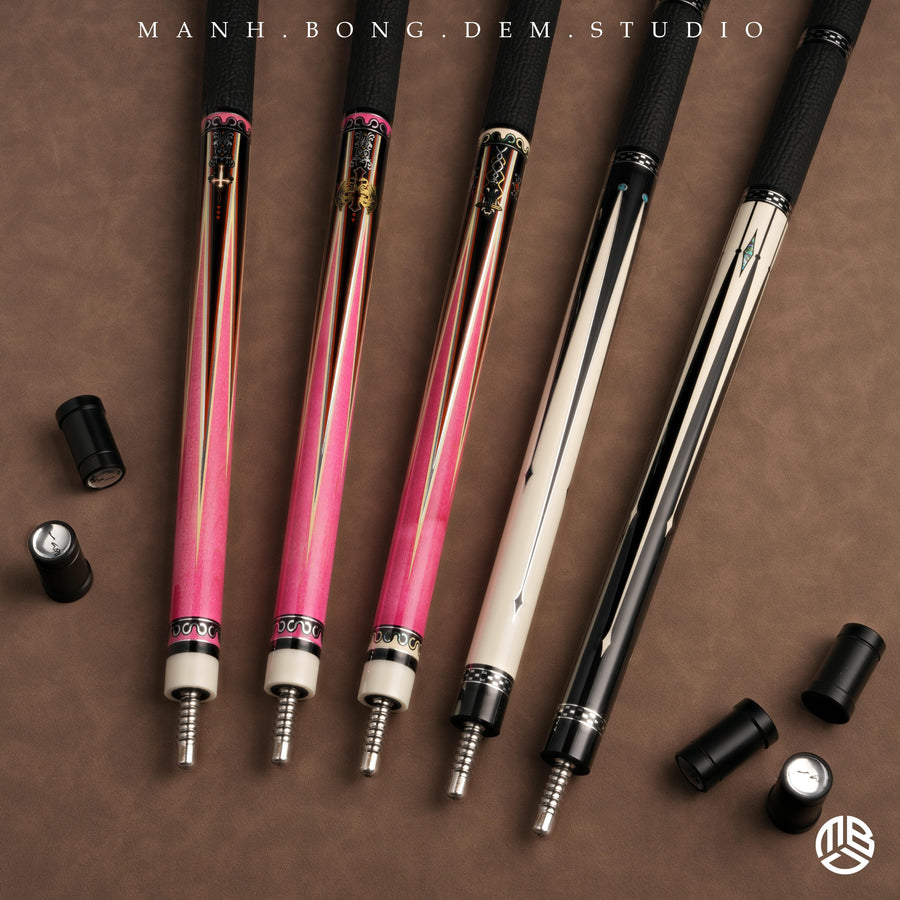 Gậy Bida RT Imperial & Elite Series – Ngọn Mộc Full Công Nghệ Carbon Xuyên Tâm | Rỗng Đầu Ngọn | MBD Studio