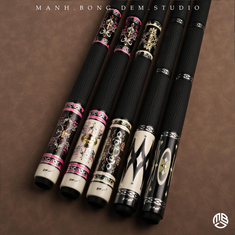 Gậy Bida RT Imperial & Elite Series – Ngọn Mộc Full Công Nghệ Carbon Xuyên Tâm | Rỗng Đầu Ngọn | MBD Studio