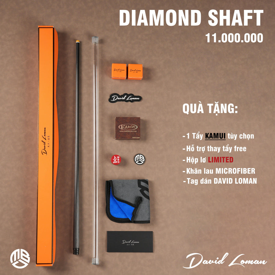 Ngọn Carbon David Loman DIAMOND, NGỌN cơ Bida PRO Nhất phân khúc 10m  - Mạnh Bóng Đêm Studio
