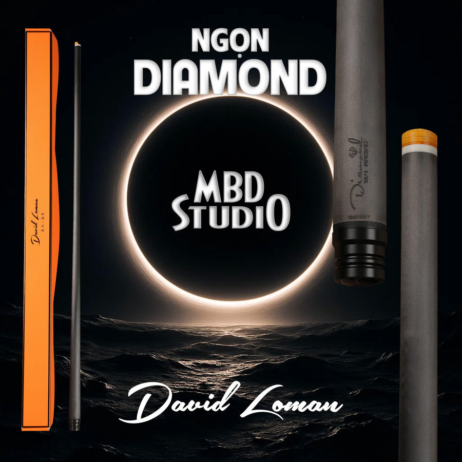 Ngọn Carbon David Loman DIAMOND, NGỌN cơ Bida PRO Nhất phân khúc 10m  - Mạnh Bóng Đêm Studio