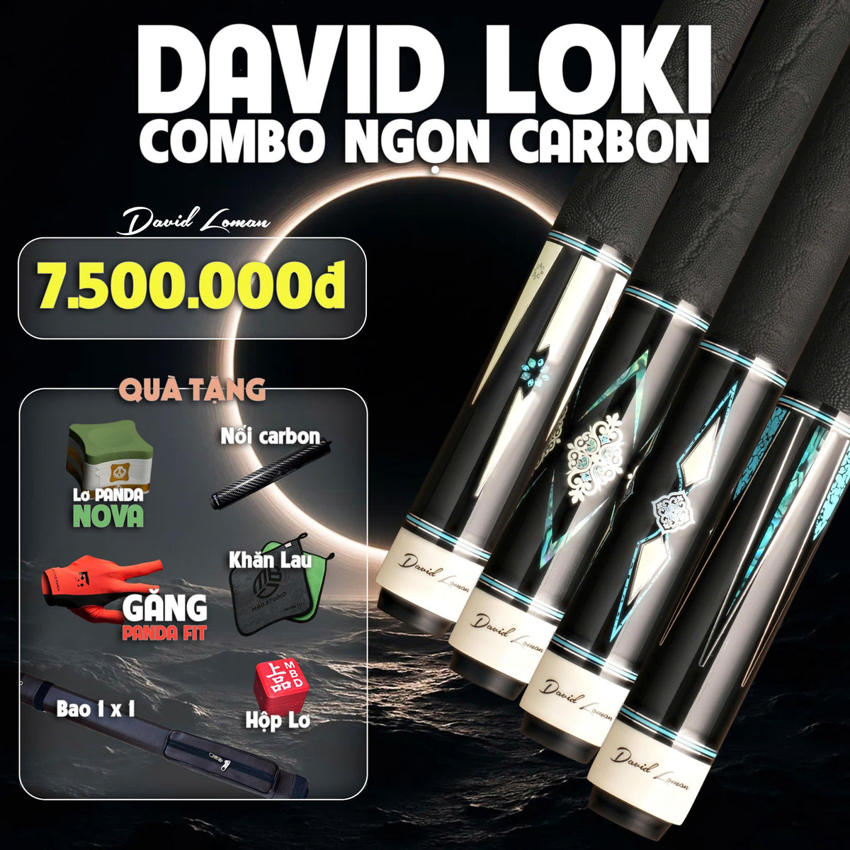 DAVID LOMAN LOKI SILVER & LOKI DIAMOND – NGỌN CARBON BIDA HIỆU SUẤT CAO - MẠNH BÓNG ĐÊM STUDIO