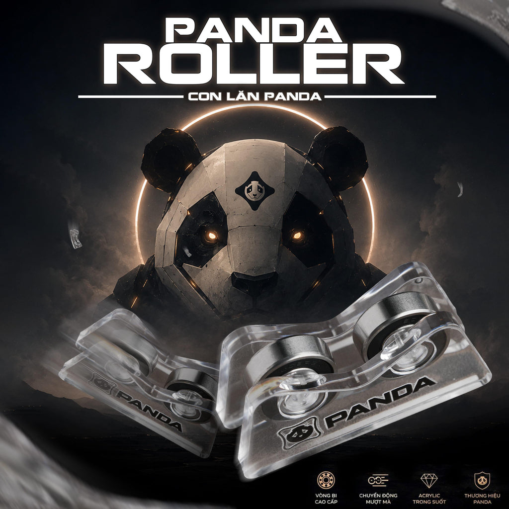 Panda Roller – Genuine Cue Roller with Premium Bearings, Clear Acrylic | Manh Bong Dem Studio